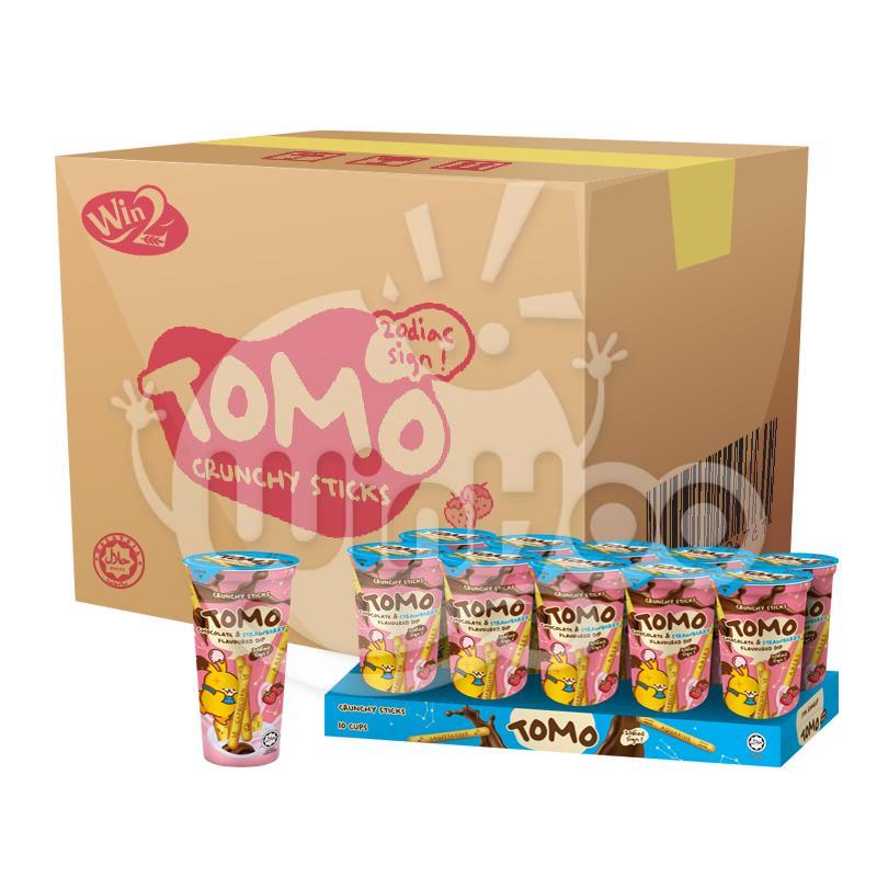 TOMO Crunchy Sticks Chocolate and Strawberry Flavoured Dip