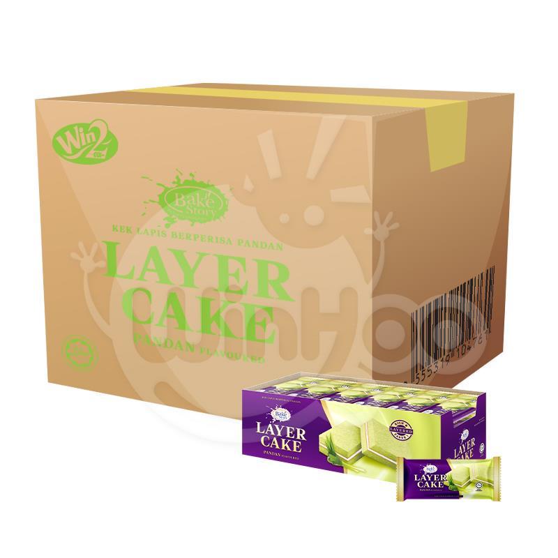 BAKE STORY PANDAN FLAVOURED LAYER CAKE 16G X 24PKT X 12BOX