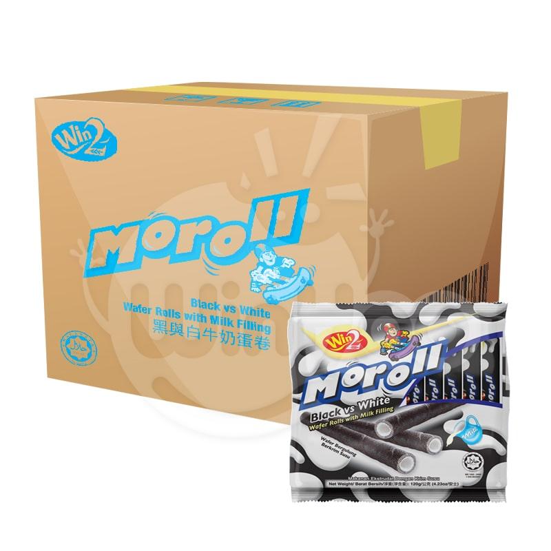 Moroll Wafer Rolls Black VS White with Milk Filling 36 Bags